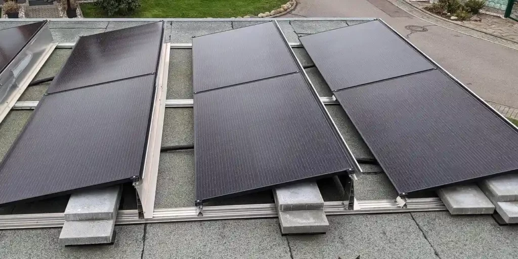Solceller på tak - platt tak